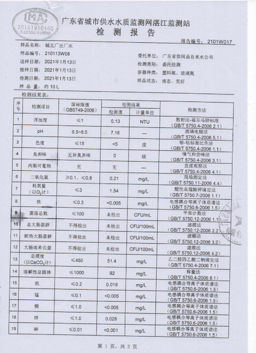2021年1月份城北出厂水检测报告1页.jpg