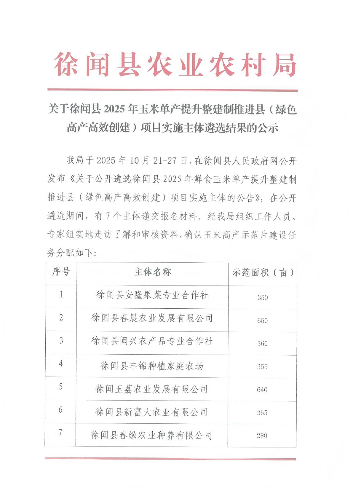 关于徐闻县2025年玉米单产提升整建制推进县（绿色高产高效创建）项目实施主体遴选结果的公示_01(2)(1).jpg